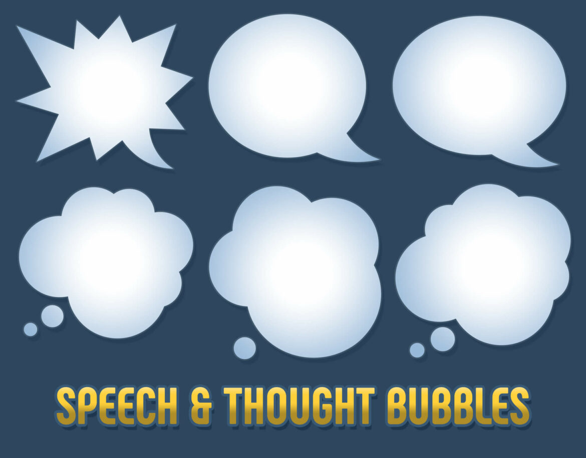speech thought bubbles