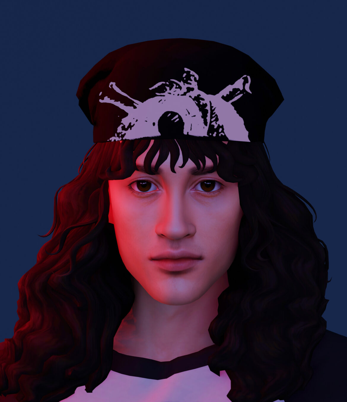 ts4 bandana accessory Eddie Munson