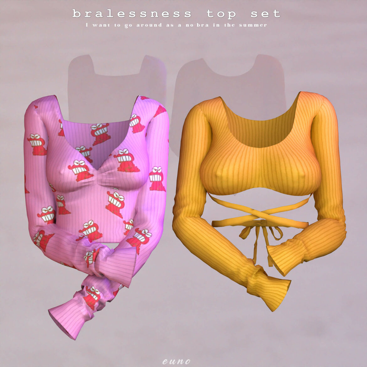 bralessness top set | The Sims Book