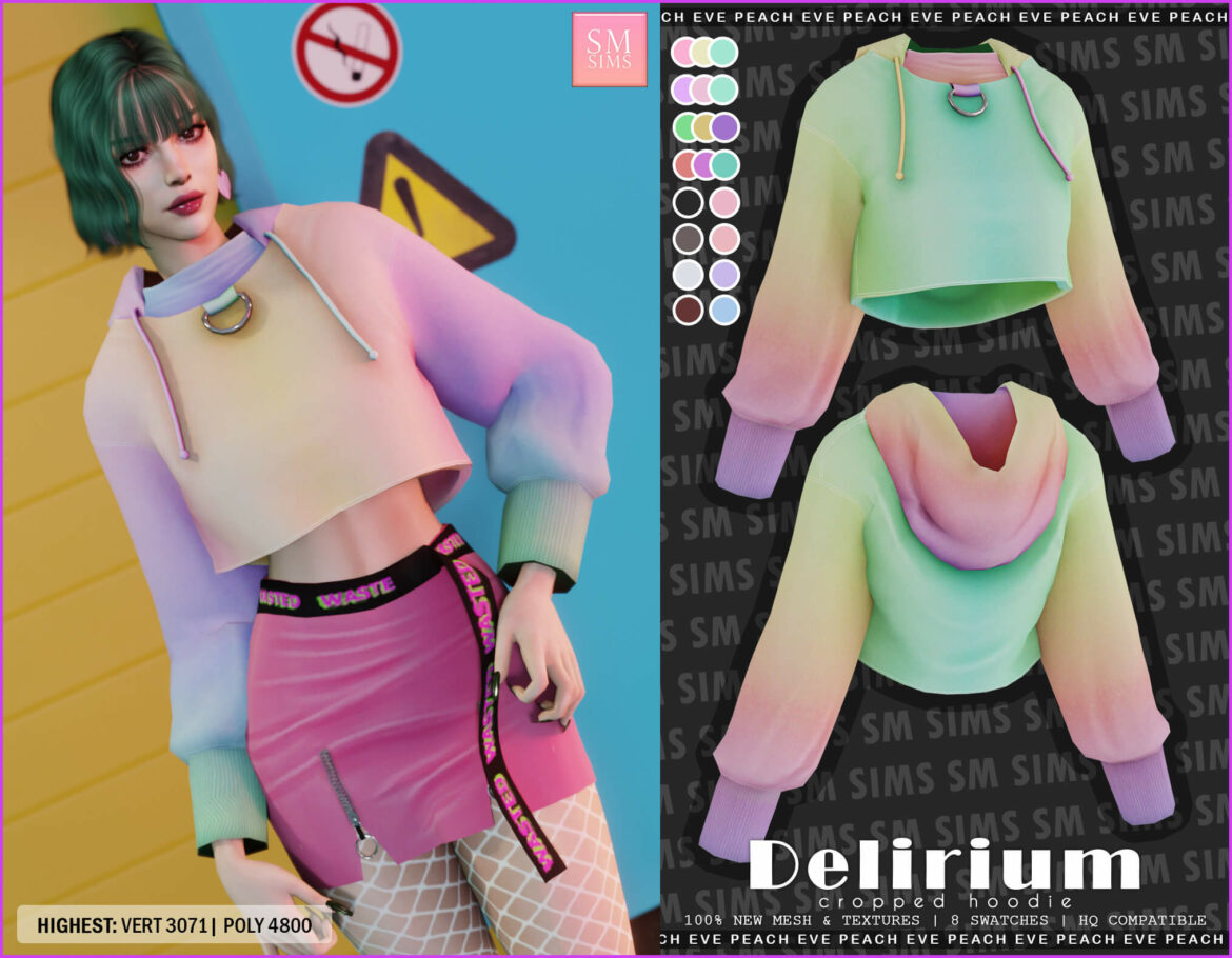 Delirium Cropped Hoodie
