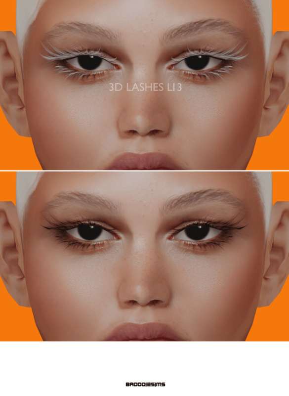badddiesims 3d lashes l13