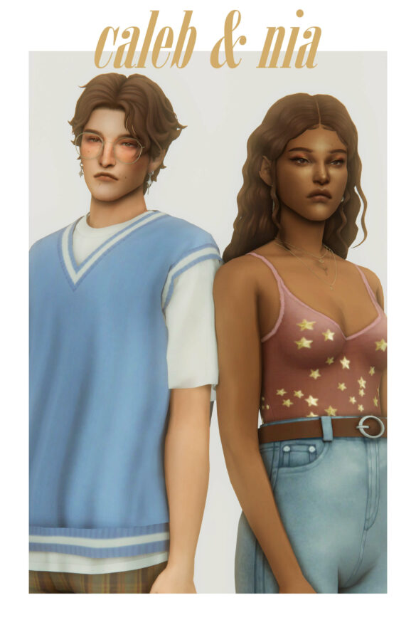 caleb and nia hairs | The Sims Book