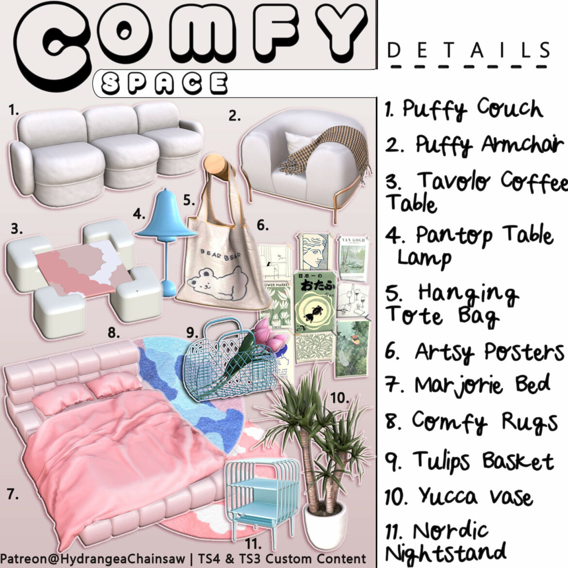 comfyspace ts3 ts4 11 items functional