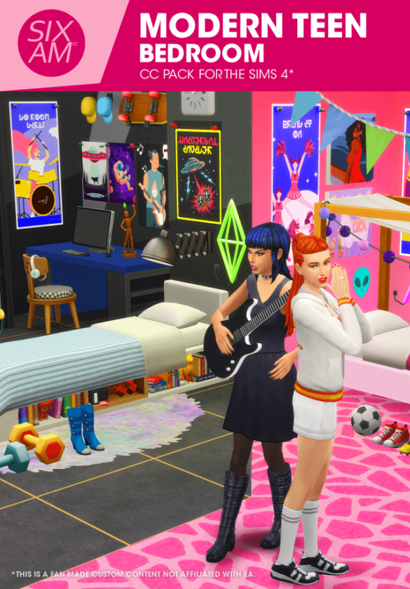 modern teen room cc pack for the sims 4