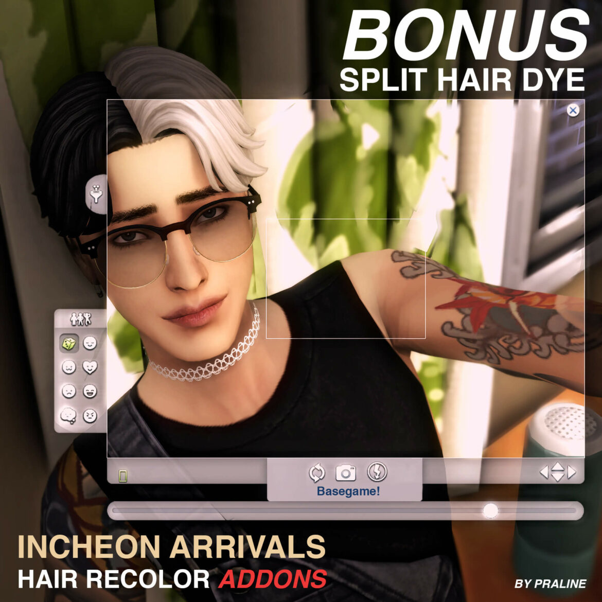 pralinesims Incheon Arrivals BG Hair Recolor Addons