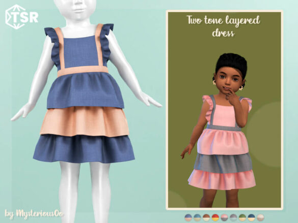 Two tone layered dress