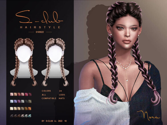 Long double braids hairstyle Nora by S-CLUB