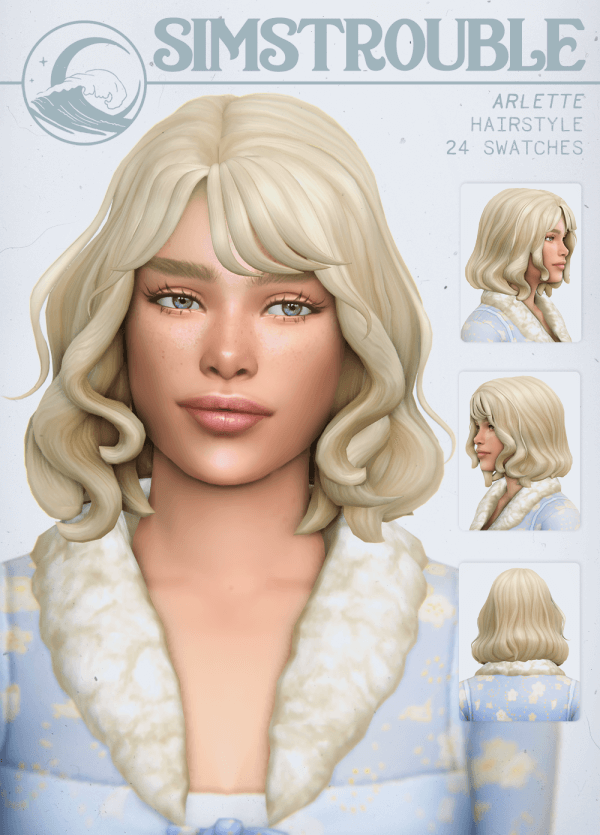 Arlette Hairstyle by simstrouble