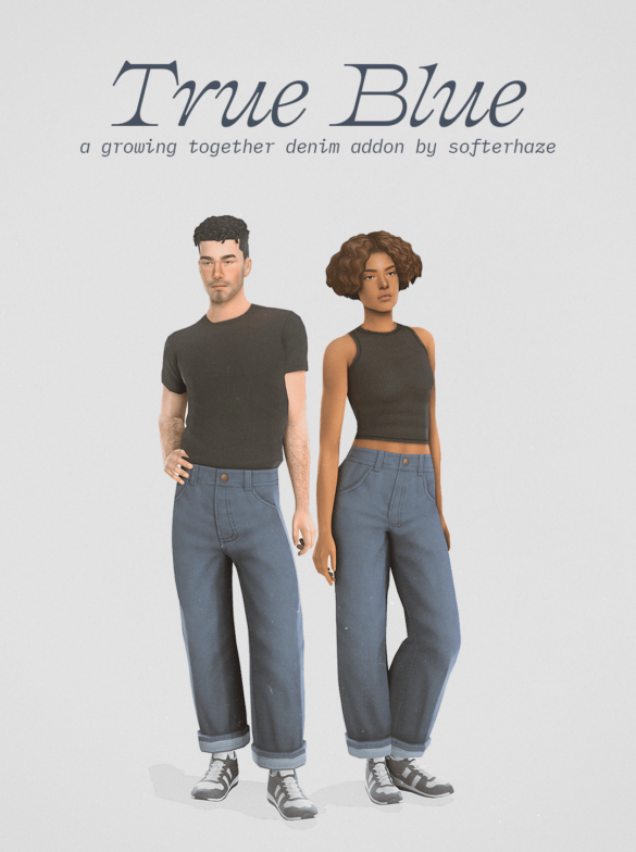 true blue Baggy Jeans