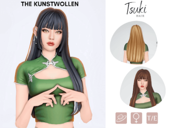 Tsuki Hair Maxis match