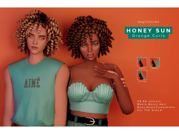 HONEY SUN SET hair Orange Blossom Curls