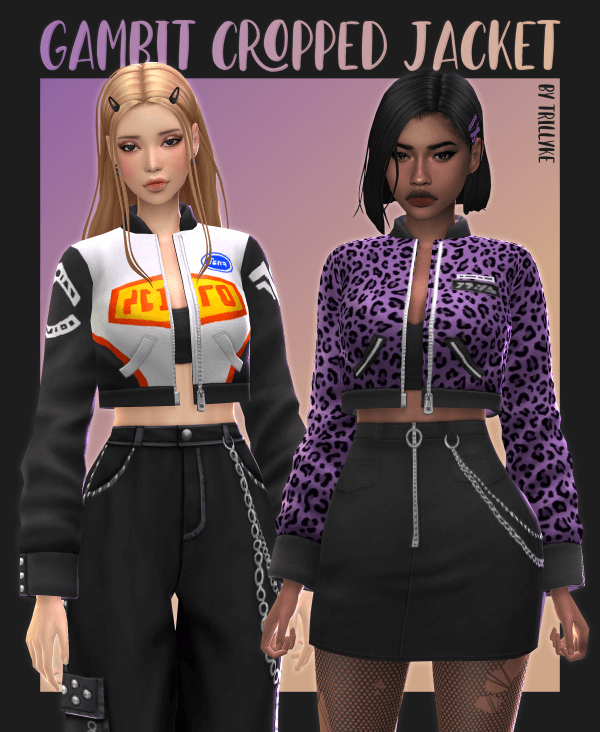 Gambit Cropped Jacket Trillyke | The Sims Book