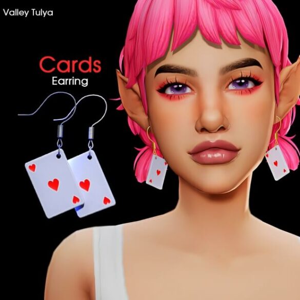 (The Sims 4) Cards Earring