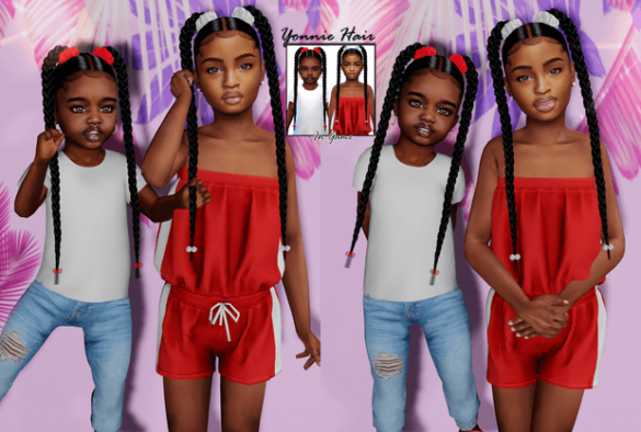 Yonnie Braids For Children Xxblacksims Sims 4 Cc 