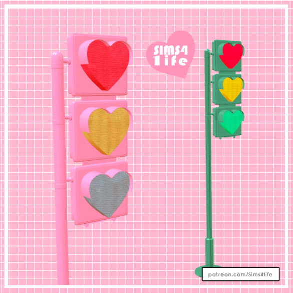 Heart shaped traffic light