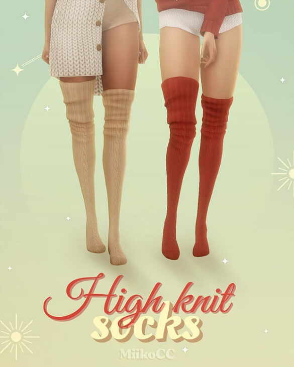High knit socks
