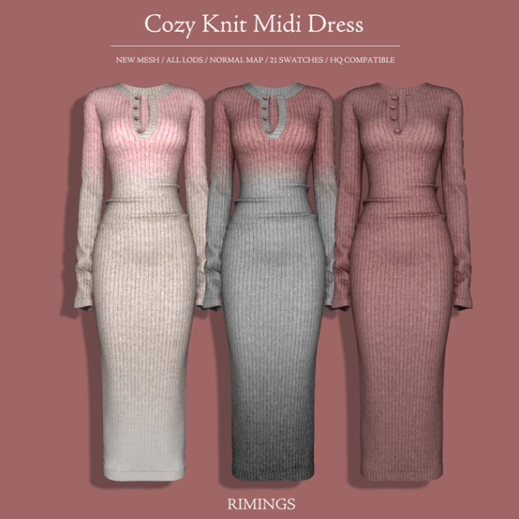 Cozy Knit Midi Dress