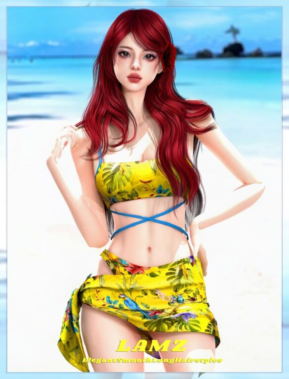 LAMZ Elegant Smooth Long Hairstyles 001F