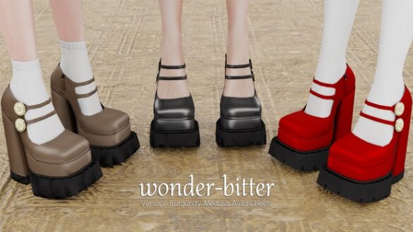 Versace Burgundy Medusa Aevitas Heels