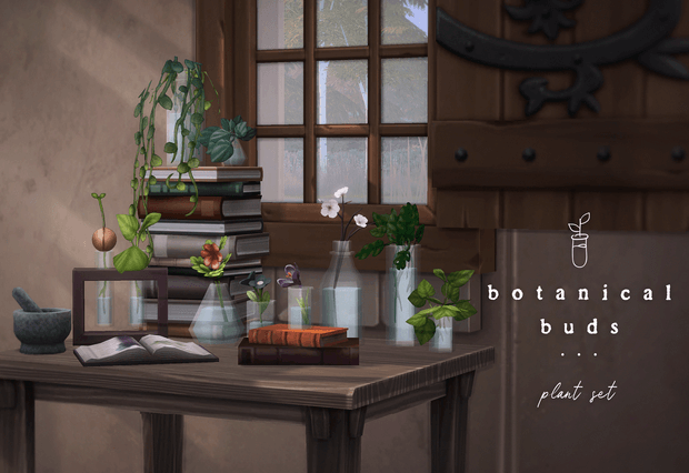 Botanical Buds | Sims 4 cc plant clutter set