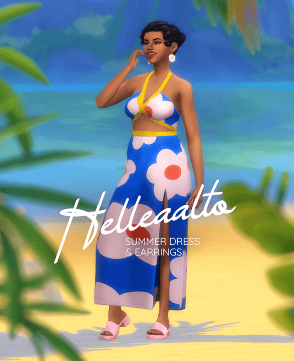 Helleaalto Summer Dress and Earrings