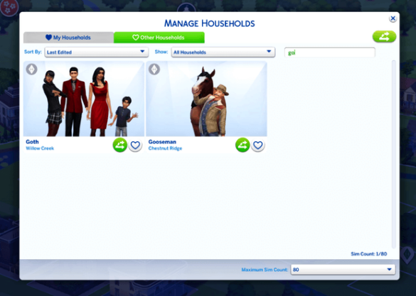 Searchable Household Management v1.0