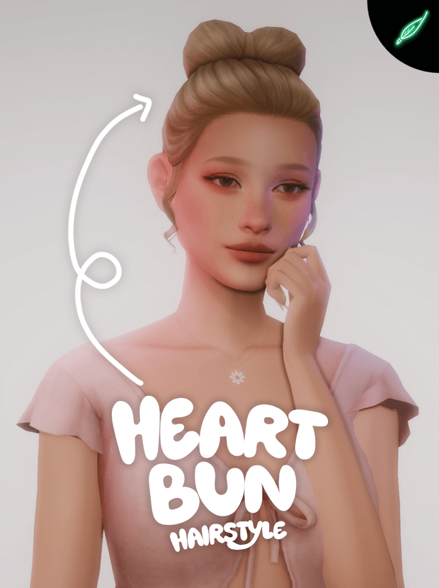 heart bun~ hairstyle