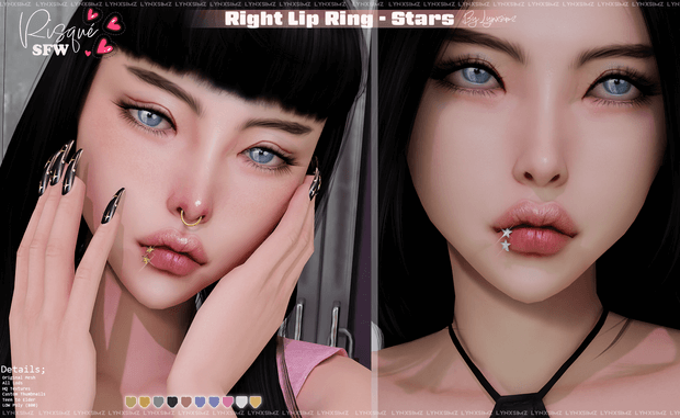 Stars lip ring