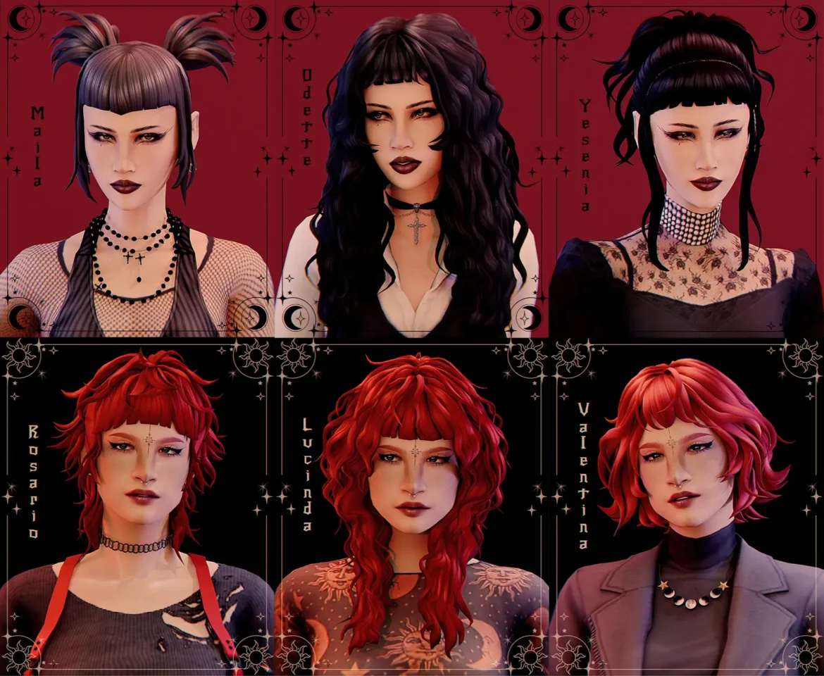 six hairstyles Maila