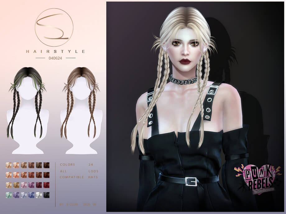 PUNK REBELS S-Club 040625 doublebraids hairstyle