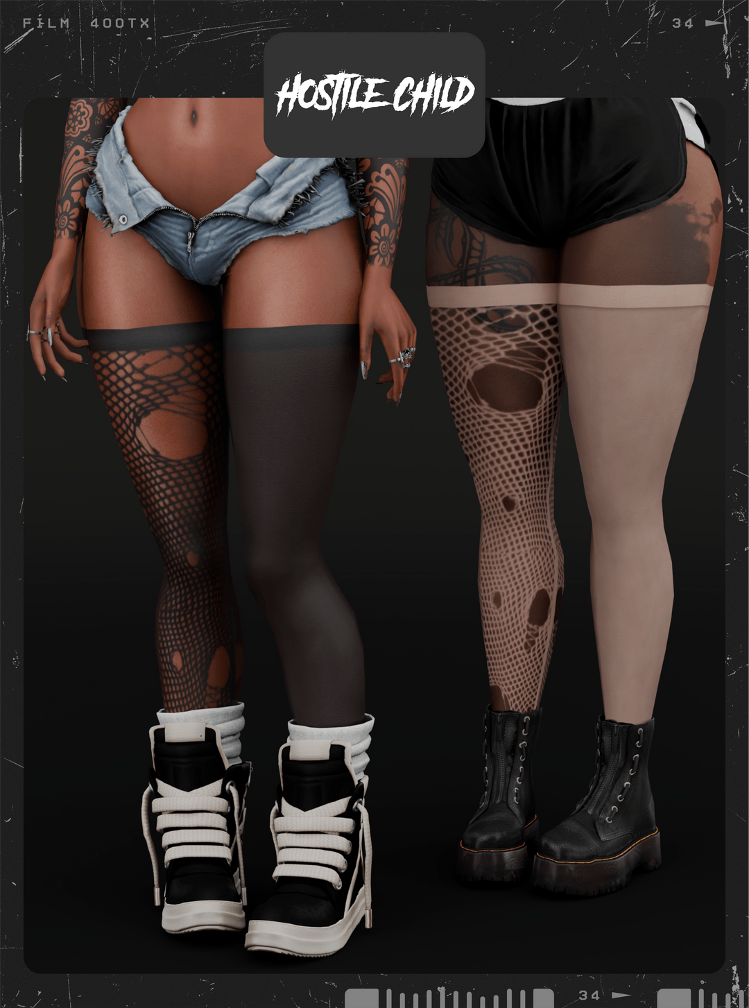 Hostile Child - Infra-Red Socks