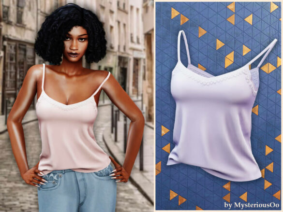 Lace trim cami top
