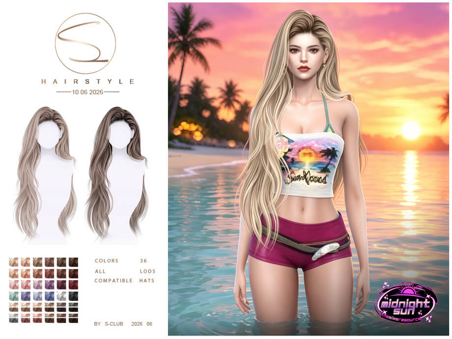 S-CLUB LONG FLOWING HAIR MidnightSun