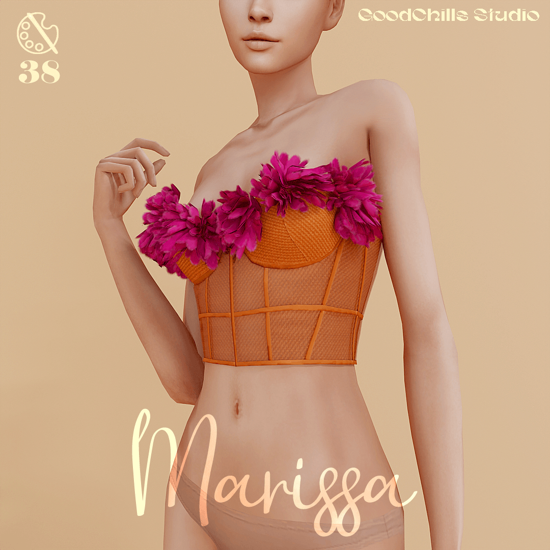 GCS Top Marissa Flower Bustier