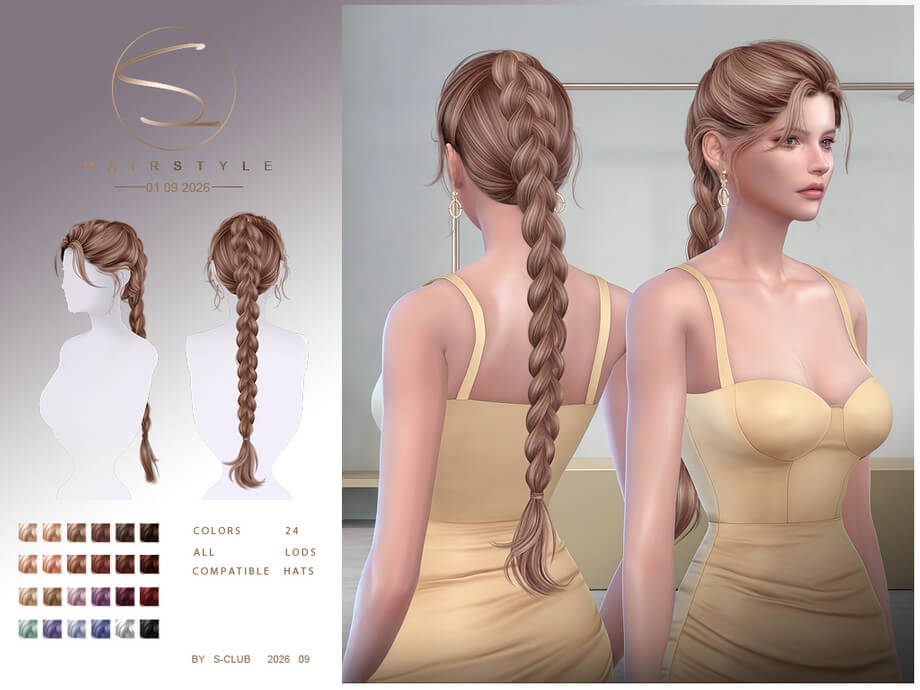 S-CLUB braid ponytail HAIRSTYLE