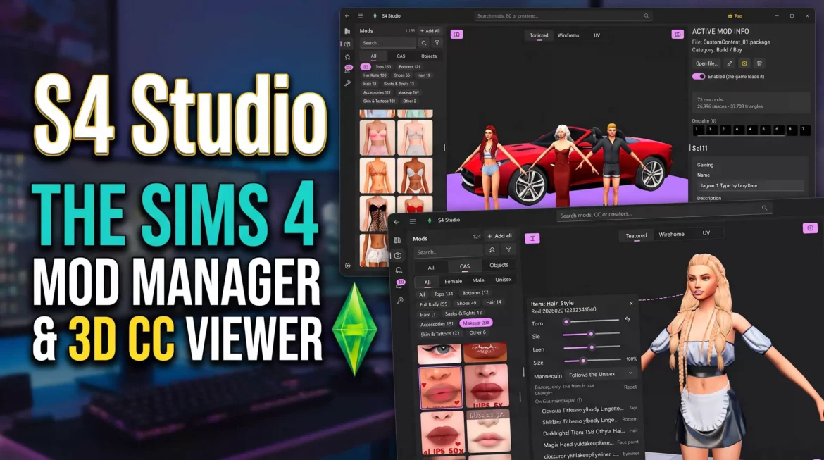 S4 Studio: The Sims 4 Mod Manager & 3D CC Viewer